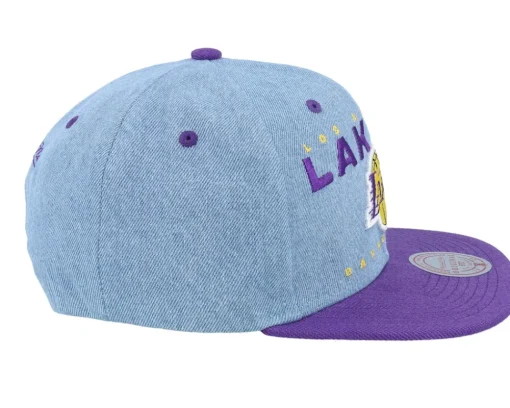 Los Angeles Lakers D-stressed Light Blue/Purple Snapback - Mitchell & Ness
