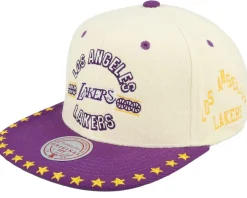 Los Angeles Lakers Dune Royal Off White/Blue Snapback - Mitchell & Ness