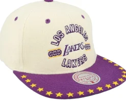 Los Angeles Lakers Dune Royal Off White/Blue Snapback - Mitchell & Ness