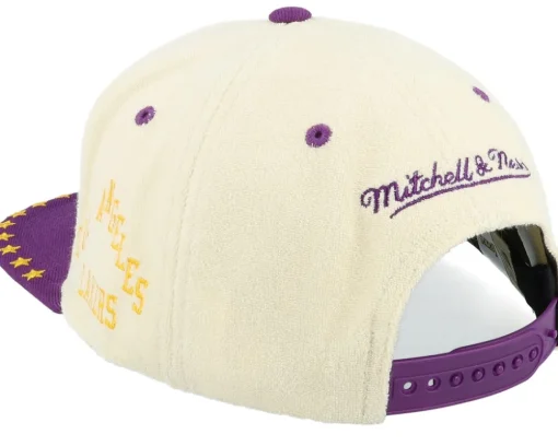 Los Angeles Lakers Dune Royal Off White/Blue Snapback - Mitchell & Ness