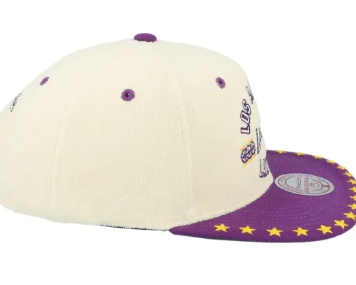Los Angeles Lakers Dune Royal Off White/Blue Snapback - Mitchell & Ness