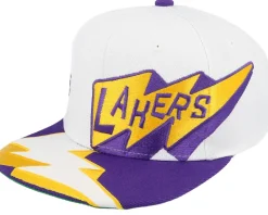 Los Angeles Lakers Fast Times White Snapback - Mitchell & Ness