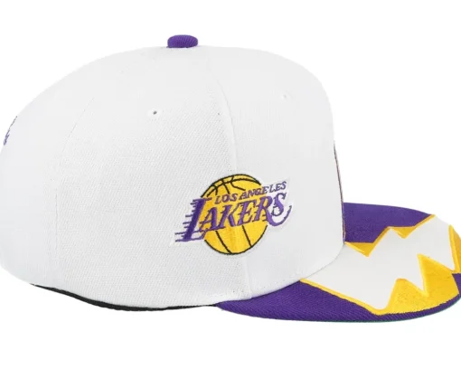 Los Angeles Lakers Fast Times White Snapback - Mitchell & Ness