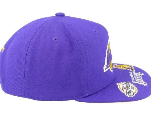 Los Angeles Lakers Front Face Purple Snapback - Mitchell & Ness