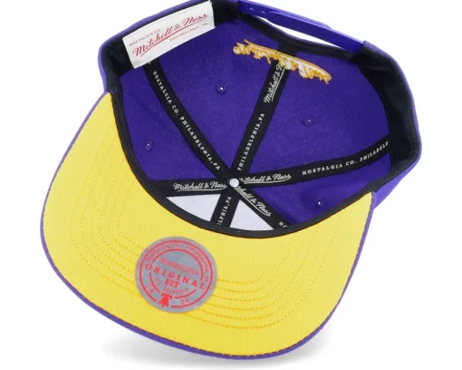 Los Angeles Lakers Front Face Purple Snapback - Mitchell & Ness