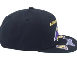 Los Angeles Lakers Front Loaded Black Snapback - Mitchell & Ness