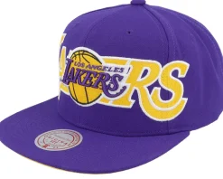 Los Angeles Lakers Full Frontal Purple Snapback - Mitchell & Ness