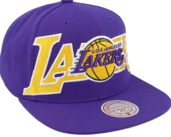 Los Angeles Lakers Full Frontal Purple Snapback - Mitchell & Ness