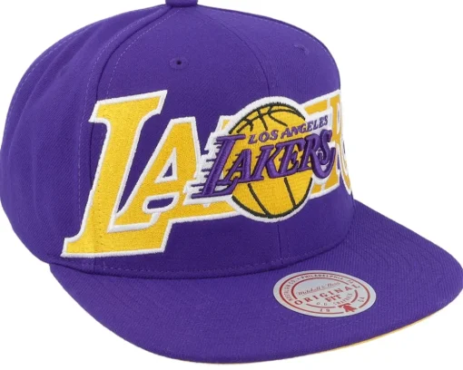Los Angeles Lakers Full Frontal Purple Snapback - Mitchell & Ness
