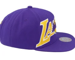 Los Angeles Lakers Full Frontal Purple Snapback - Mitchell & Ness