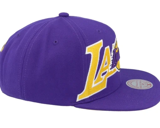 Los Angeles Lakers Full Frontal Purple Snapback - Mitchell & Ness