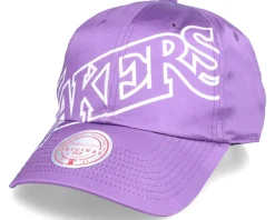 Los Angeles Lakers Full On Strapback Hwc Purple Dad Cap - Mitchell & Ness