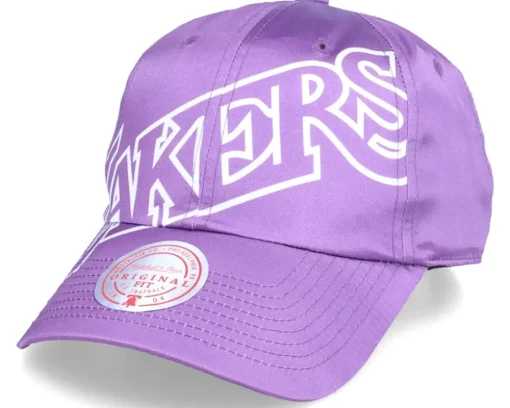 Los Angeles Lakers Full On Strapback Hwc Purple Dad Cap - Mitchell & Ness