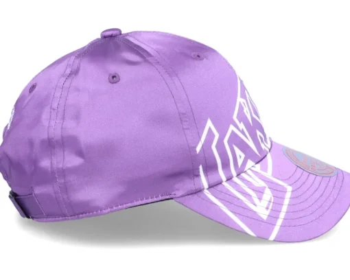 Los Angeles Lakers Full On Strapback Hwc Purple Dad Cap - Mitchell & Ness