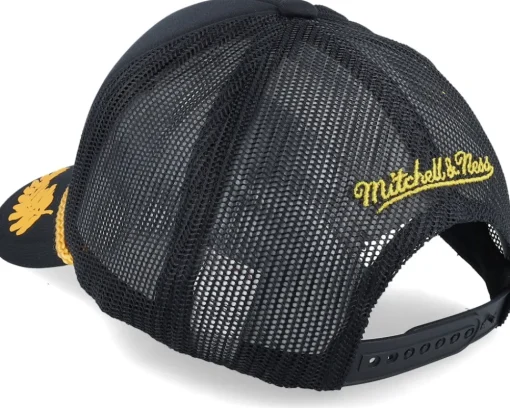Los Angeles Lakers Gold Leaf Hwc Black Trucker - Mitchell & Ness