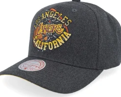 Los Angeles Lakers Graphic Heather Pro Hwc Dark Grey A-frame Adjustable - Mitchell & Ness