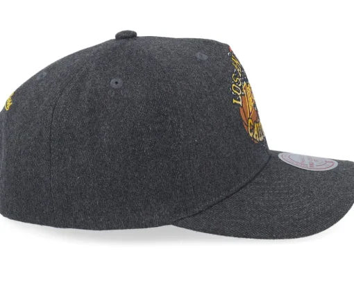 Los Angeles Lakers Graphic Heather Pro Hwc Dark Grey A-frame Adjustable - Mitchell & Ness
