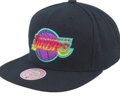 Los Angeles Lakers High Grade Black Snapback - Mitchell & Ness