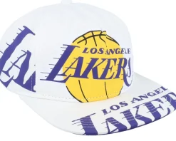 Los Angeles Lakers In Your Face Deadstock Hwc White Snapback - Mitchell & Ness