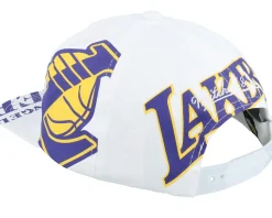 Los Angeles Lakers In Your Face Deadstock Hwc White Snapback - Mitchell & Ness