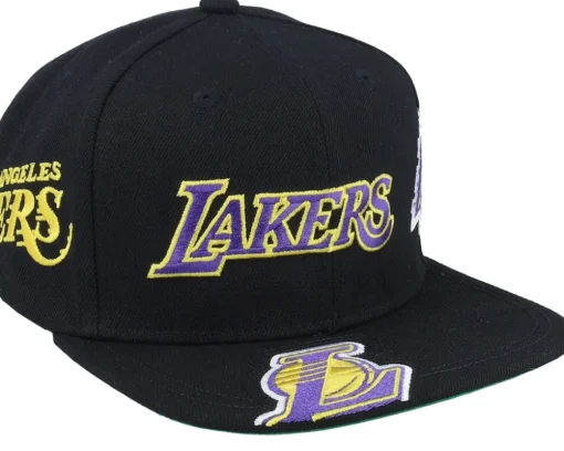 Los Angeles Lakers Landed Black Snapback - Mitchell & Ness