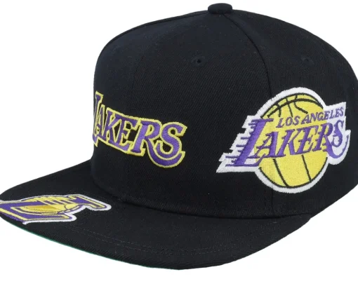 Los Angeles Lakers Landed Black Snapback - Mitchell & Ness