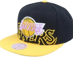 Los Angeles Lakers Low Big Face Black/Yellow Snapback - Mitchell & Ness