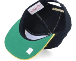 Los Angeles Lakers Low Big Face Black/Yellow Snapback - Mitchell & Ness