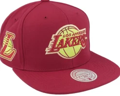 Los Angeles Lakers Merlot Shine Maroon Snapback - Mitchell & Ness