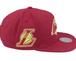 Los Angeles Lakers Merlot Shine Maroon Snapback - Mitchell & Ness