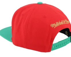 Los Angeles Lakers Mistletoe Red Snapback - Mitchell & Ness