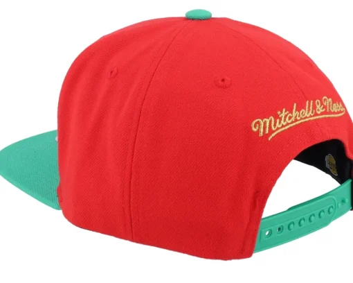 Los Angeles Lakers Mistletoe Red Snapback - Mitchell & Ness