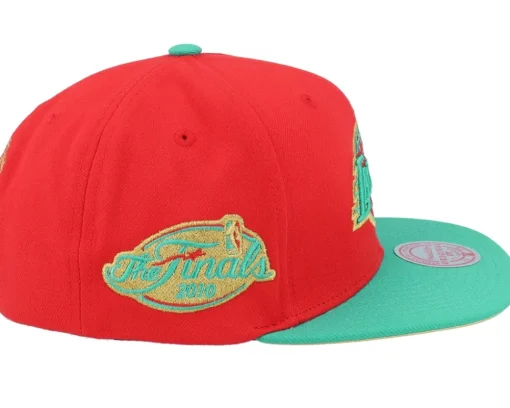 Los Angeles Lakers Mistletoe Red Snapback - Mitchell & Ness