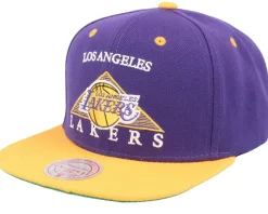Los Angeles Lakers Monument Purple/Yellow Snapback - Mitchell & Ness