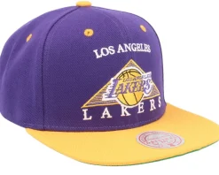 Los Angeles Lakers Monument Purple/Yellow Snapback - Mitchell & Ness