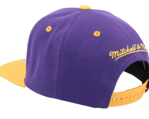 Los Angeles Lakers Monument Purple/Yellow Snapback - Mitchell & Ness