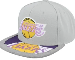 Los Angeles Lakers Munch Time Hwc Grey Snapback - Mitchell & Ness