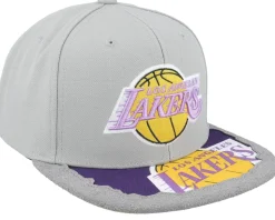 Los Angeles Lakers Munch Time Hwc Grey Snapback - Mitchell & Ness
