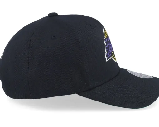 Los Angeles Lakers Neon Logo Pro Black Adjustable - Mitchell & Ness