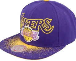 Los Angeles Lakers Re-take Hwc Purple Snapback - Mitchell & Ness