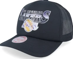 Los Angeles Lakers Rock On Black Trucker - Mitchell & Ness