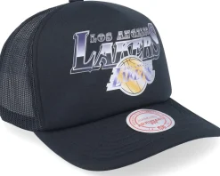 Los Angeles Lakers Rock On Black Trucker - Mitchell & Ness