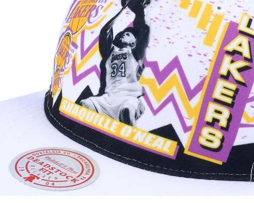 Los Angeles Lakers 90's Playa Shaquille O'neal White Snapback - Mitchell & Ness