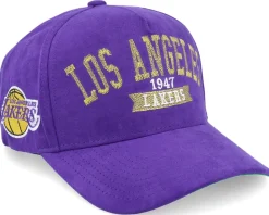 Los Angeles Lakers Shady Suede Pro Purple Adjustable - Mitchell & Ness