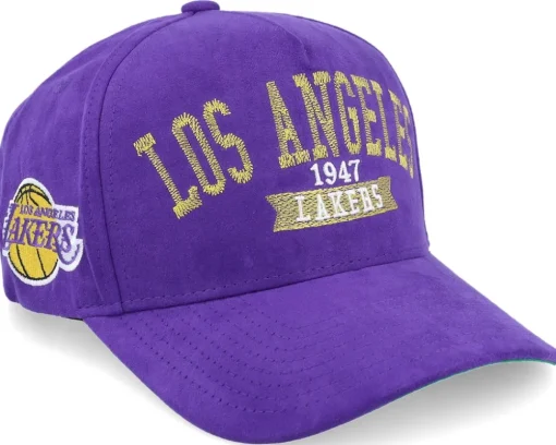 Los Angeles Lakers Shady Suede Pro Purple Adjustable - Mitchell & Ness