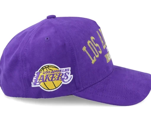 Los Angeles Lakers Shady Suede Pro Purple Adjustable - Mitchell & Ness