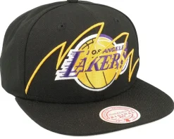 Los Angeles Lakers Shark Bite Black Snapback - Mitchell & Ness