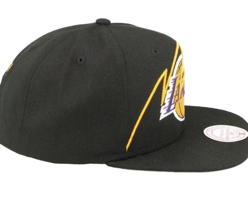 Los Angeles Lakers Shark Bite Black Snapback - Mitchell & Ness