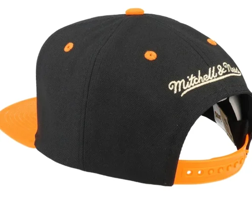 Los Angeles Lakers Shattered Black/Orange Snapback - Mitchell & Ness