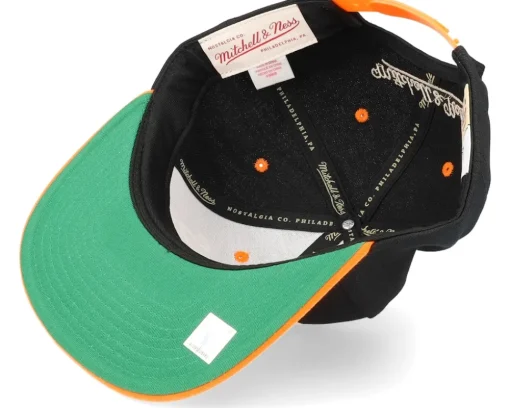 Los Angeles Lakers Shattered Black/Orange Snapback - Mitchell & Ness